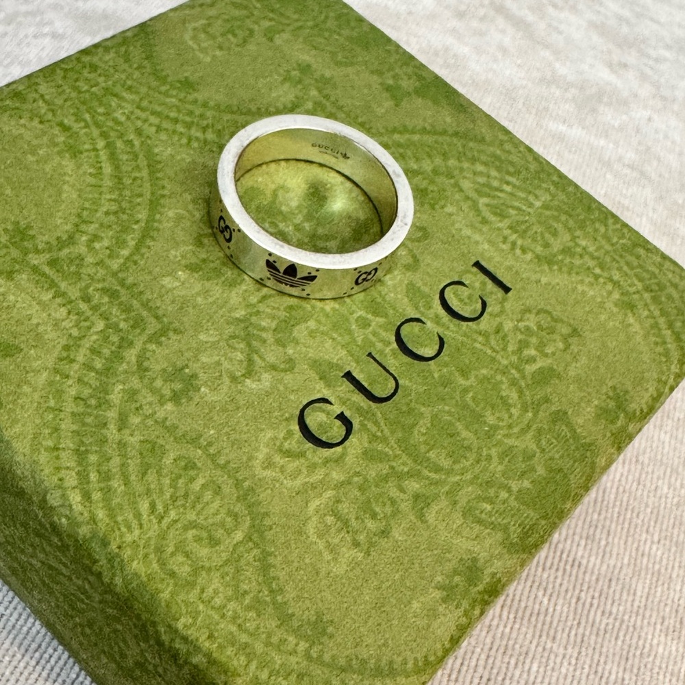 Gucci x Adidas Silver Ring size 20 US 9 - Picture 2 of 7